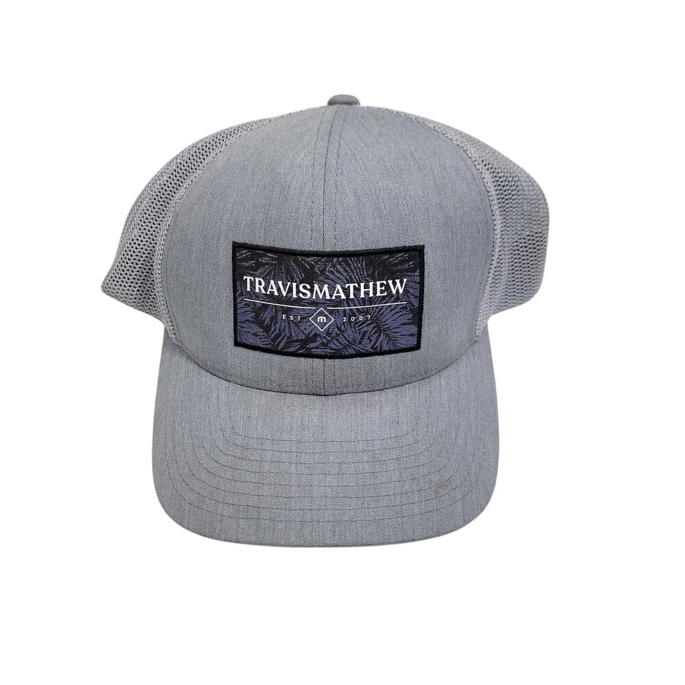 Travis Matthew Gray Snapback Adjustable Hat One Size 31225-2Clo4